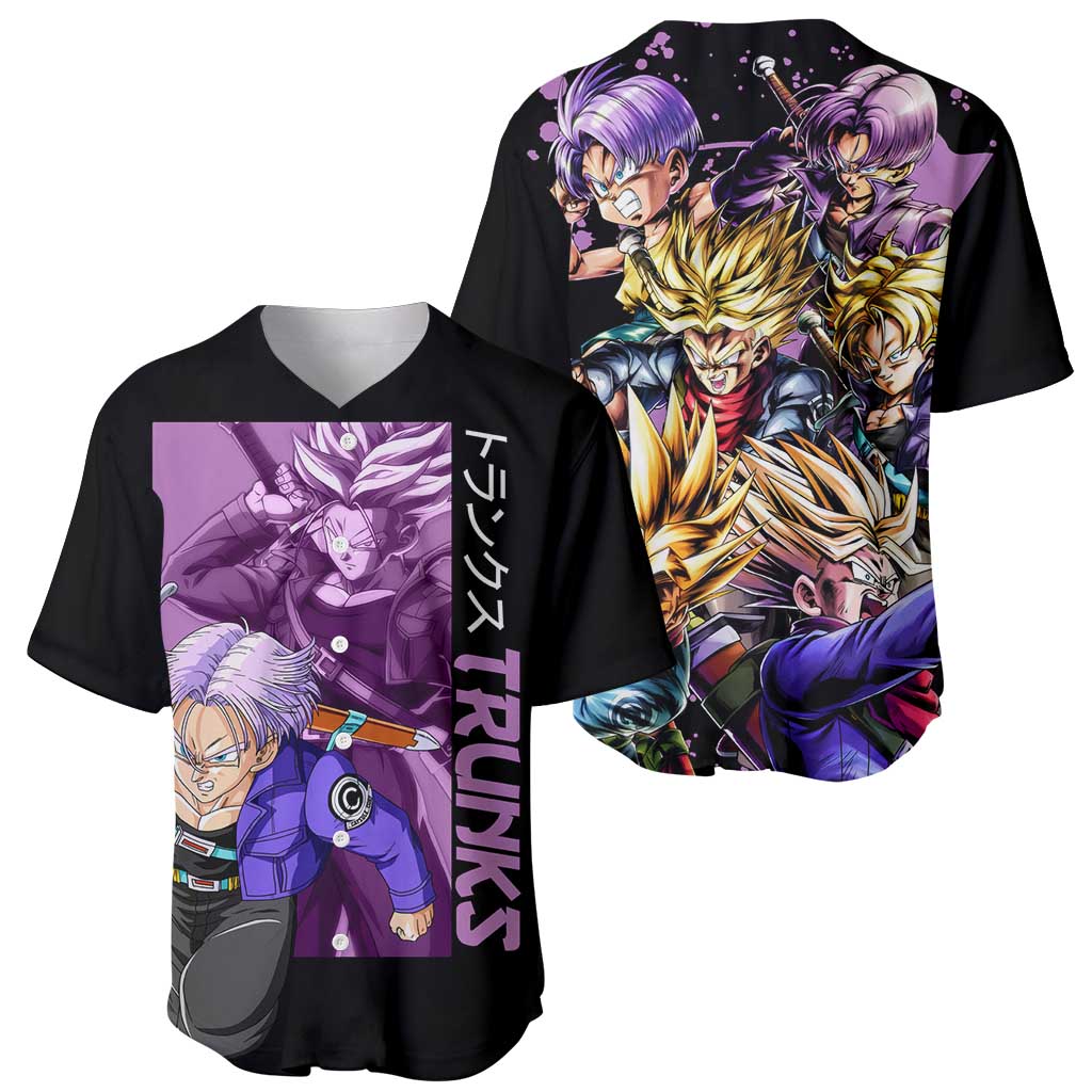 Trunks - Dragon Ball Z Baseball Jersey Anime Style