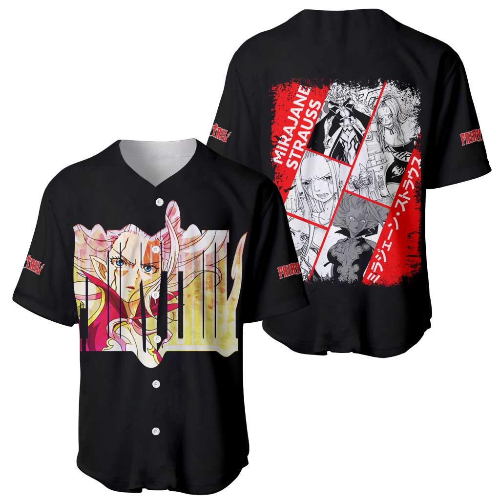 Mirajane Strauss - Fairy Tail Baseball Jersey Anime Style