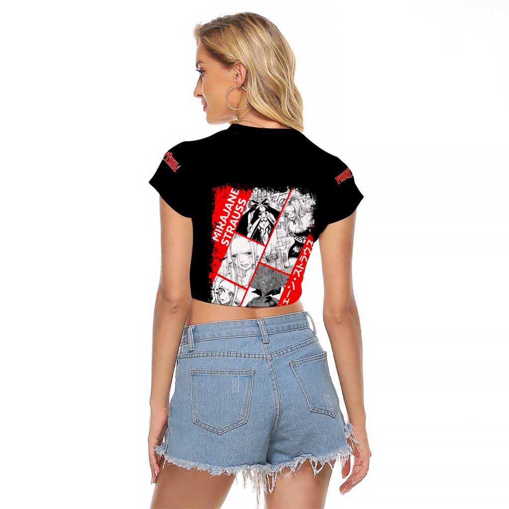 Mirajane Strauss - Fairy Tail Raglan Cropped T Shirt Anime Style