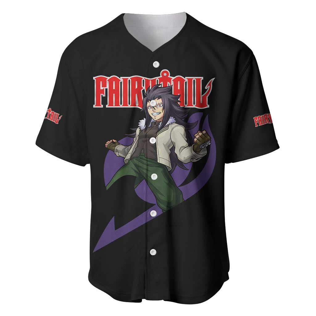 Gajeel Redfox - Fairy Tail Baseball Jersey Anime Style