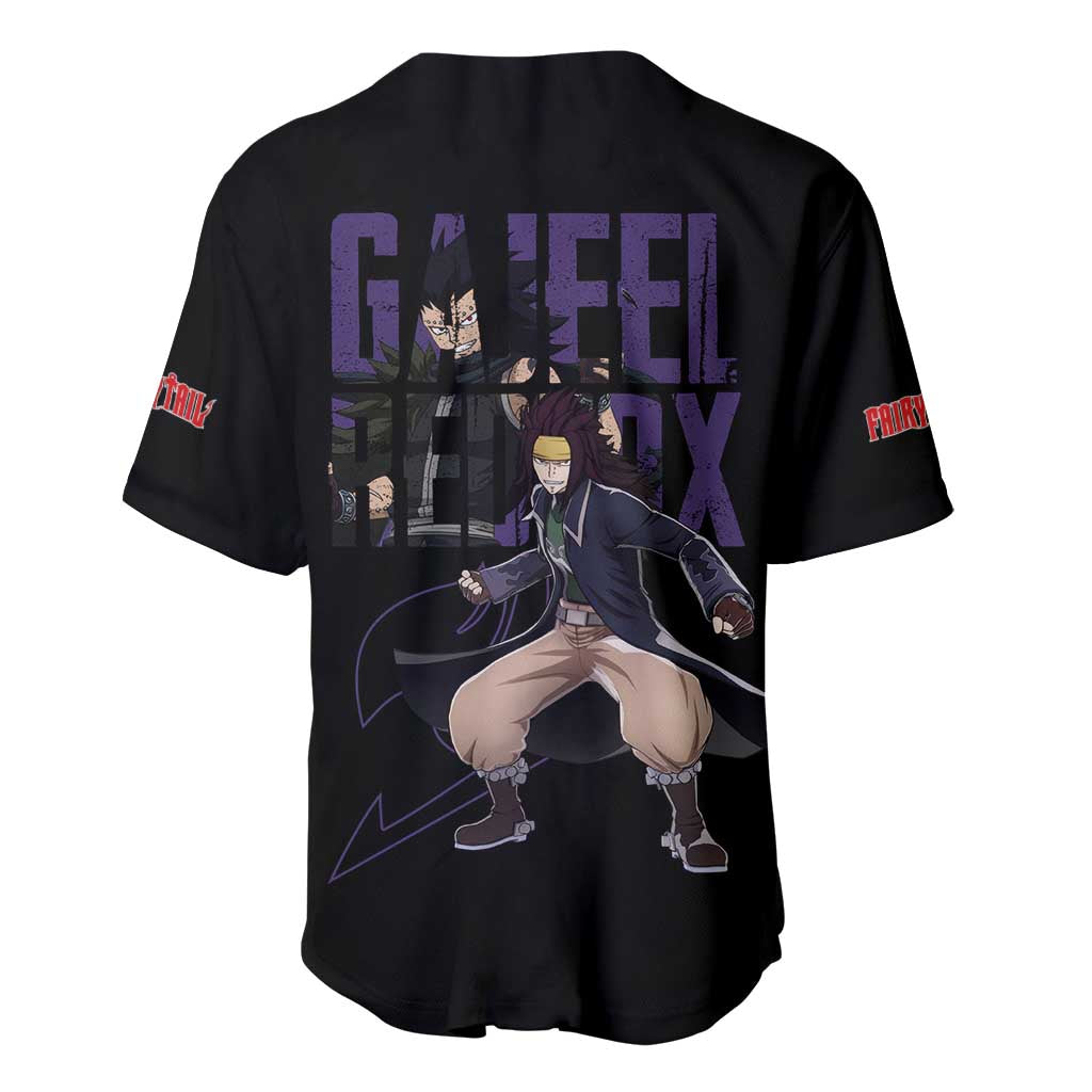 Gajeel Redfox - Fairy Tail Baseball Jersey Anime Style