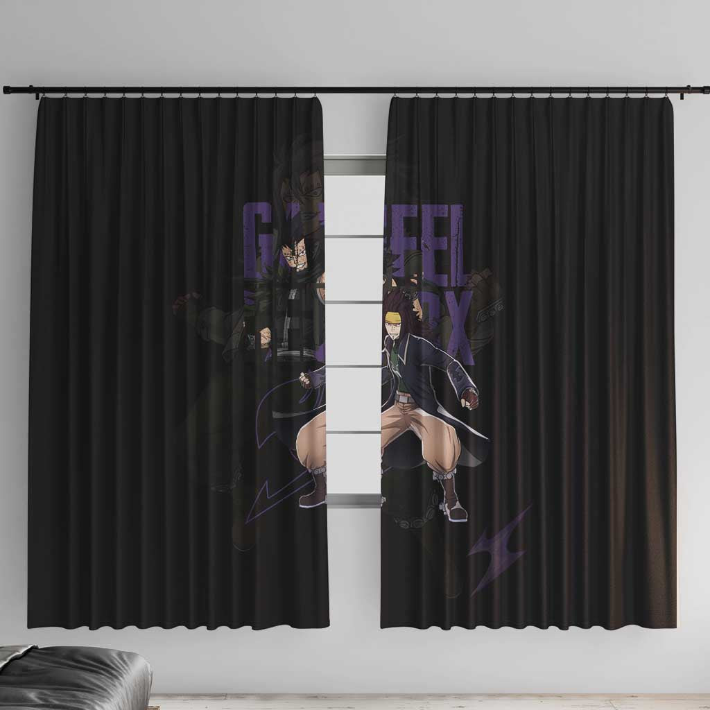 Gajeel Redfox - Fairy Tail Window Curtain Anime Style