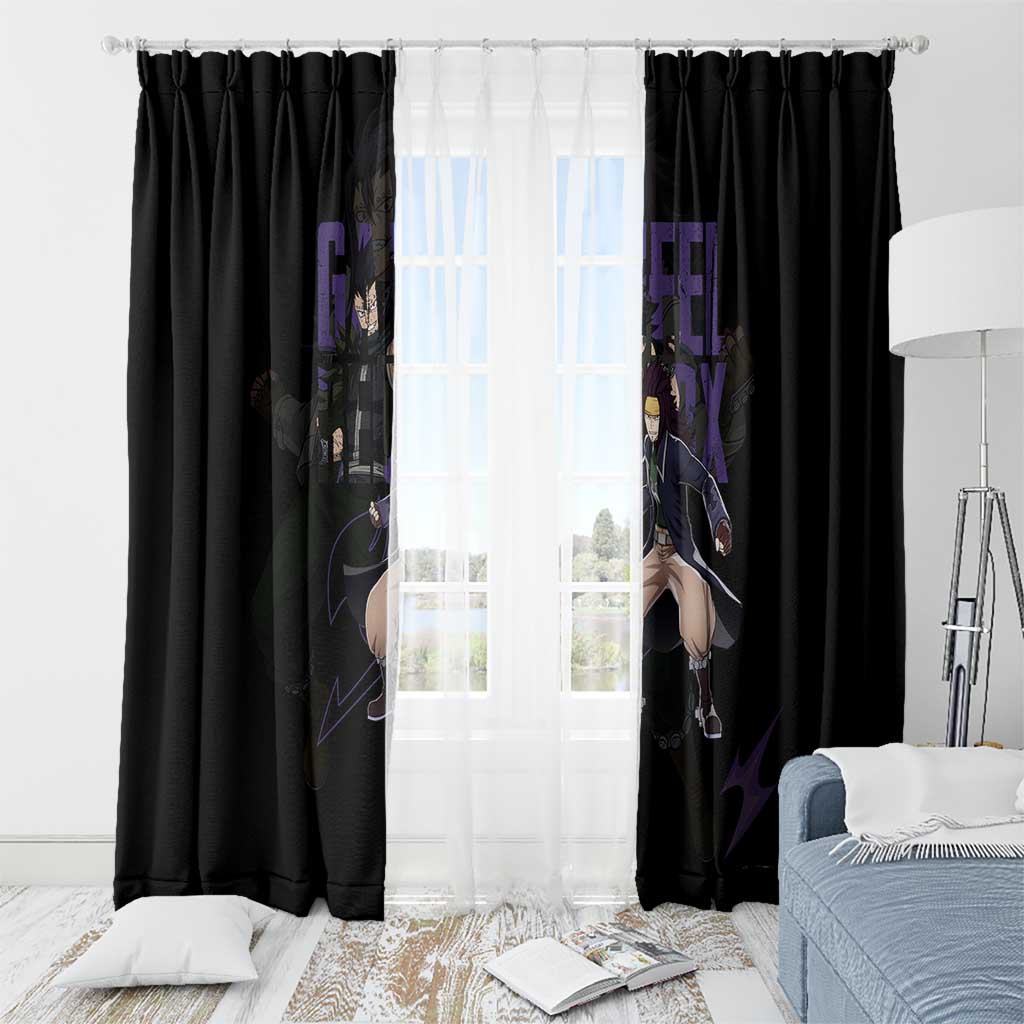Gajeel Redfox - Fairy Tail Window Curtain Anime Style