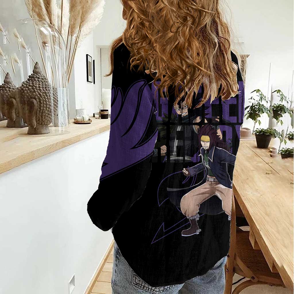 Gajeel Redfox - Fairy Tail Women Casual Shirt Anime Style