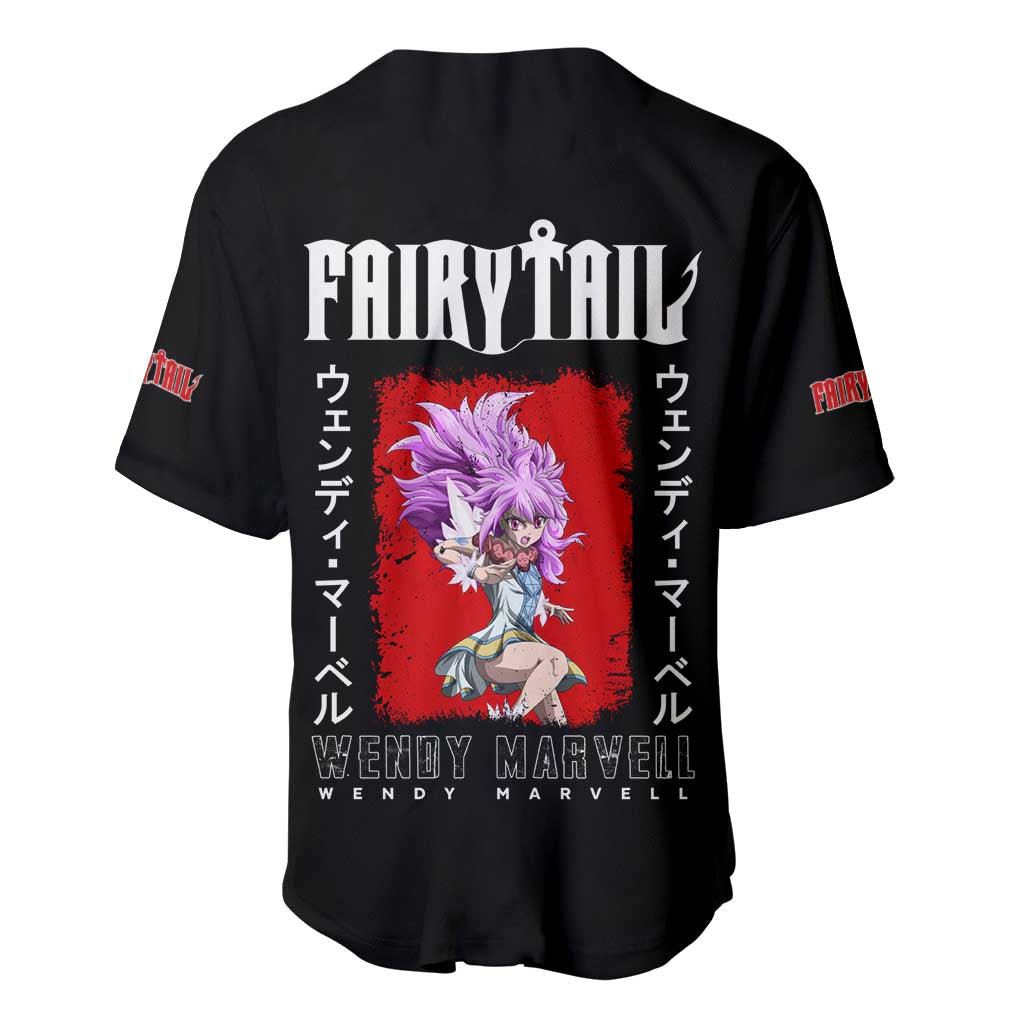 Wendy Marvell - Fairy Tail Baseball Jersey Anime Style