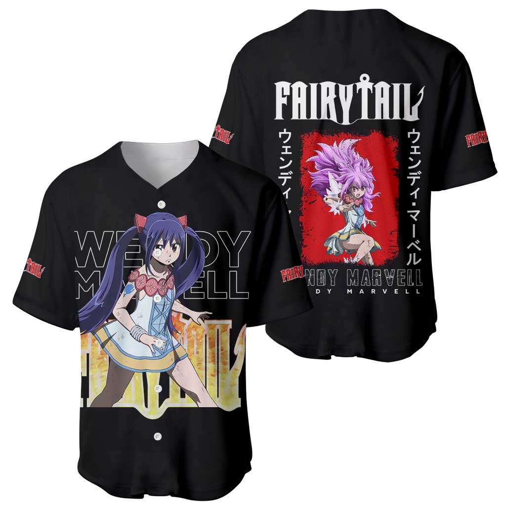 Wendy Marvell - Fairy Tail Baseball Jersey Anime Style