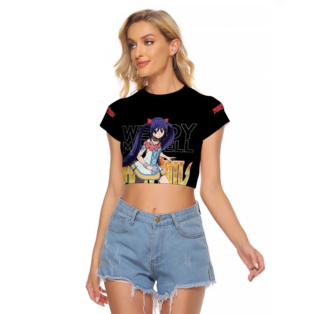 Wendy Marvell - Fairy Tail Raglan Cropped T Shirt Anime Style