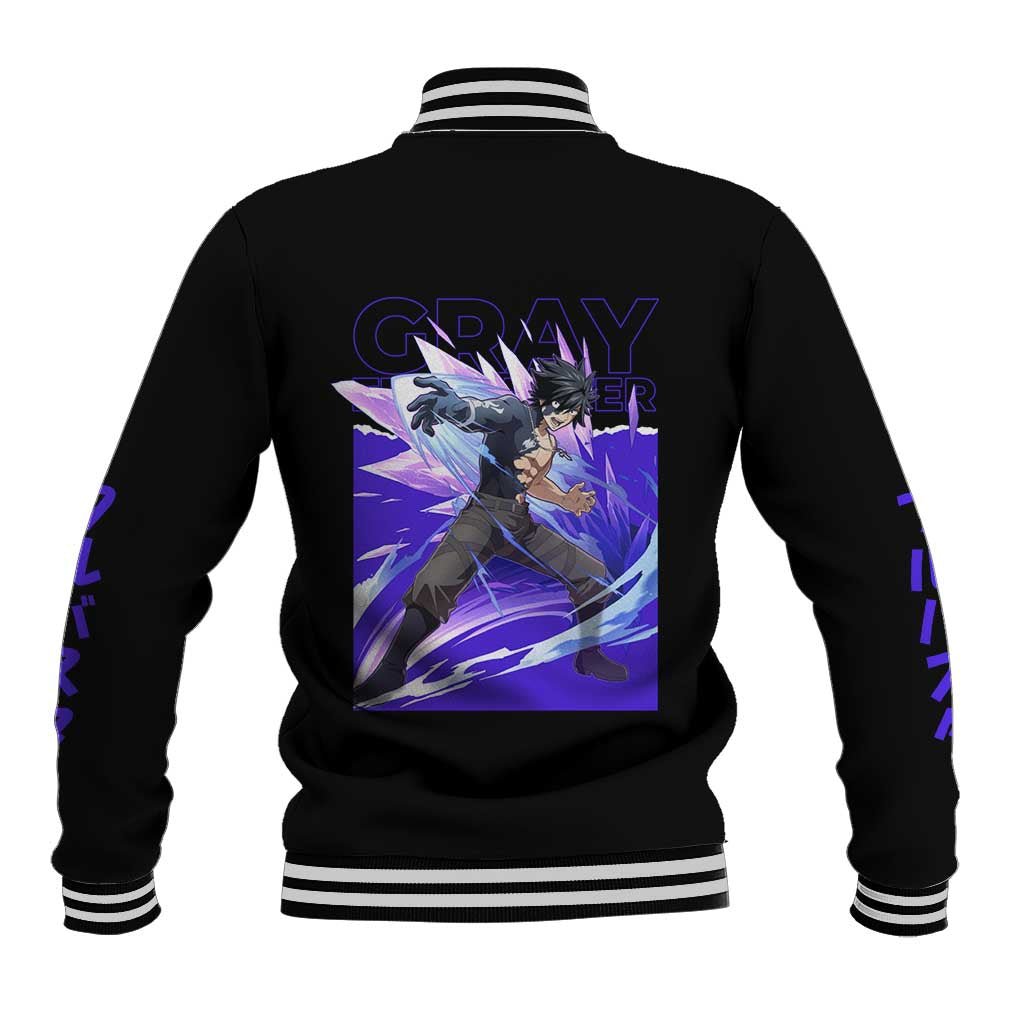 Gray Fullbuster - Fairy Tail Baseball Jacket Anime Style