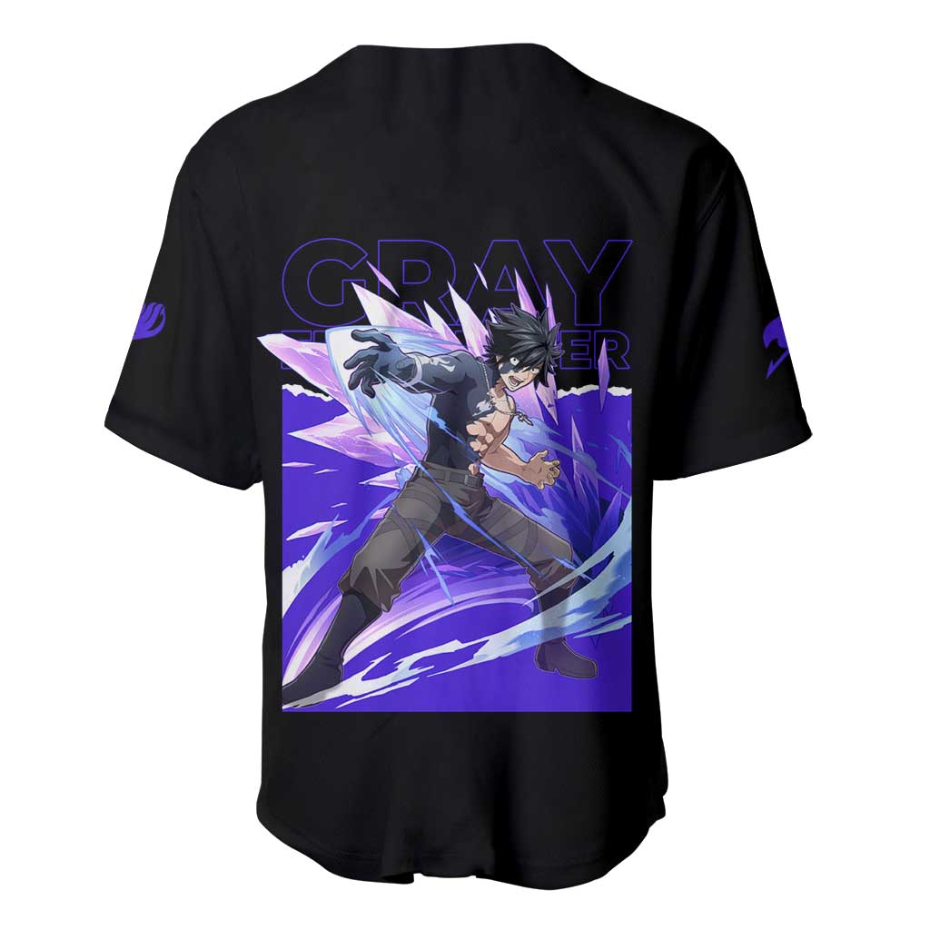 Gray Fullbuster - Fairy Tail Baseball Jersey Anime Style