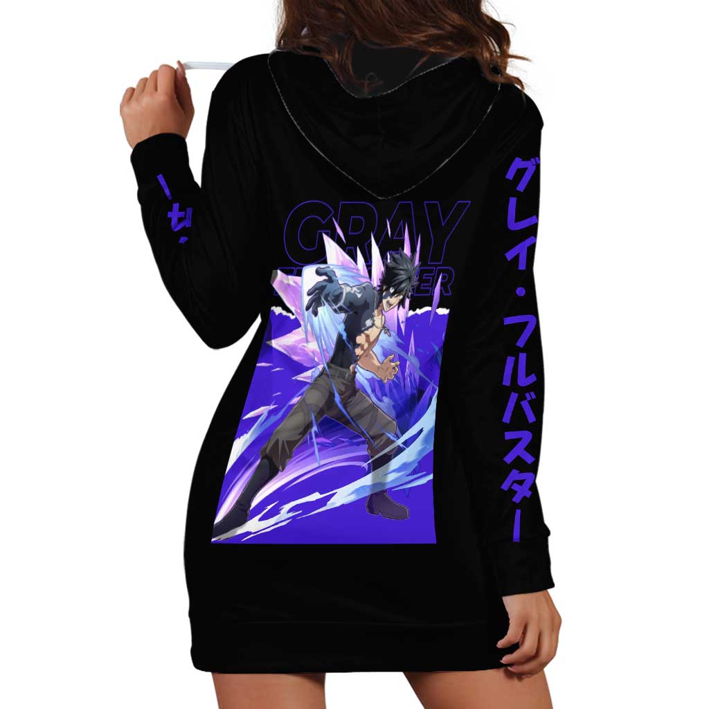 Gray Fullbuster - Fairy Tail Hoodie Dress Anime Style