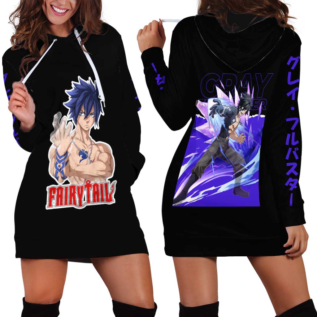 Gray Fullbuster - Fairy Tail Hoodie Dress Anime Style