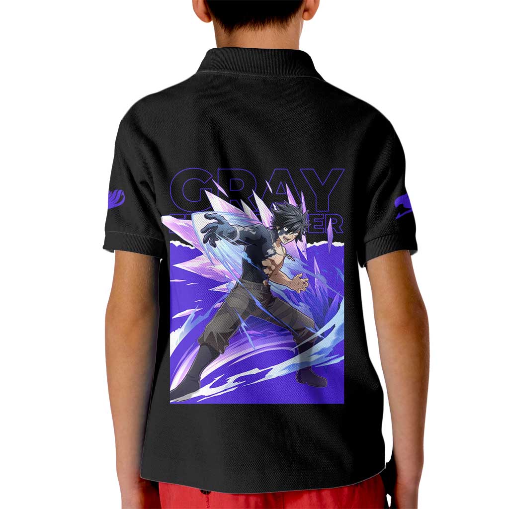 Gray Fullbuster - Fairy Tail Kid Polo Shirt Anime Style