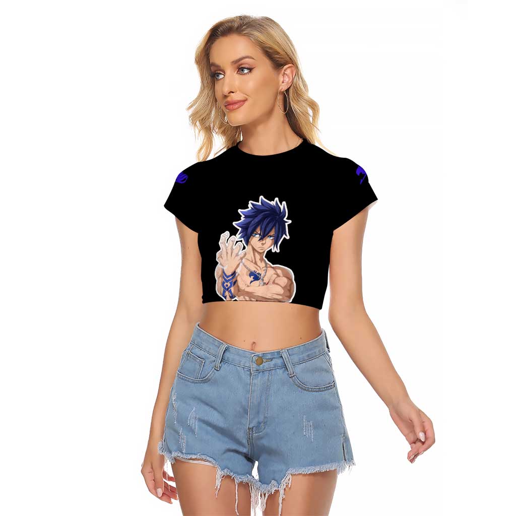 Gray Fullbuster - Fairy Tail Raglan Cropped T Shirt Anime Style