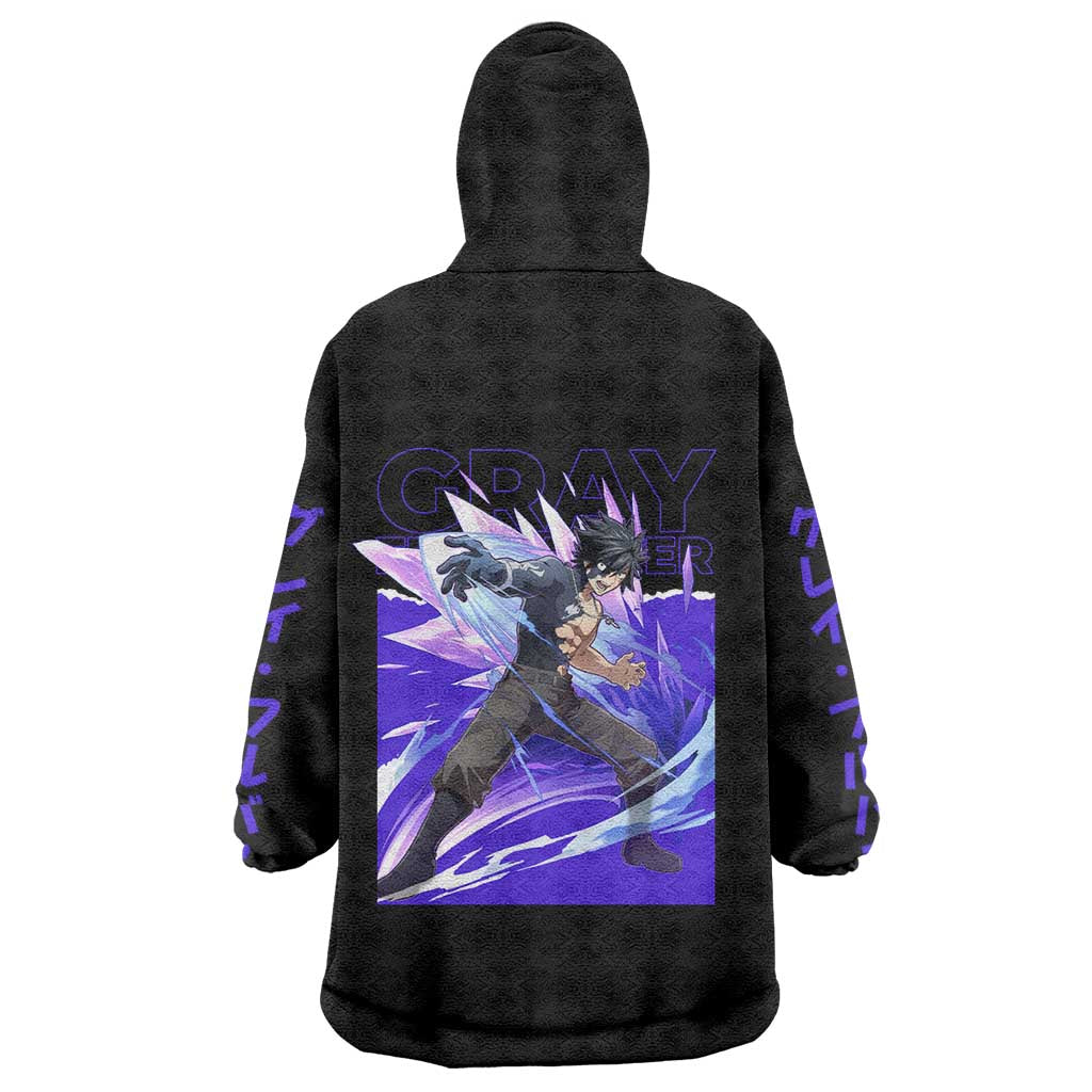 Gray Fullbuster - Fairy Tail Wearable Blanket Hoodie Anime Style