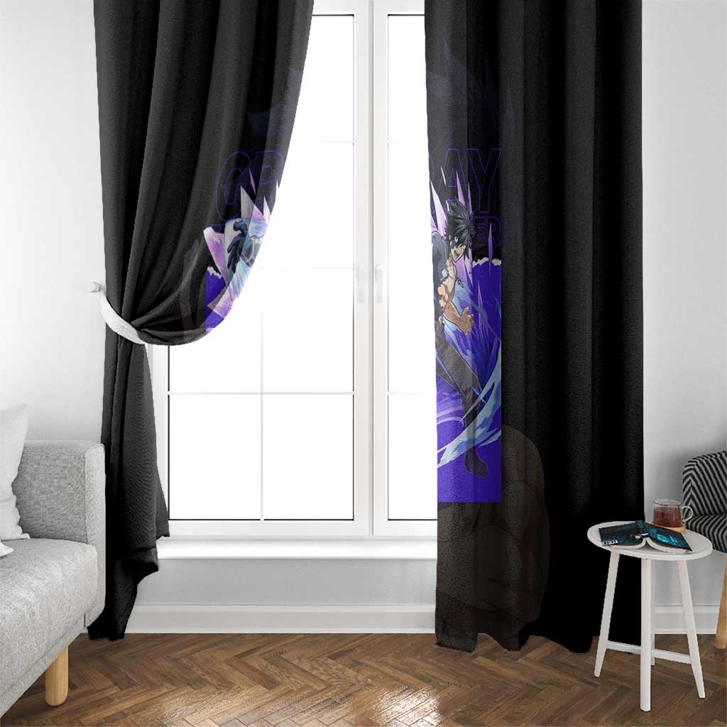 Gray Fullbuster - Fairy Tail Window Curtain Anime Style