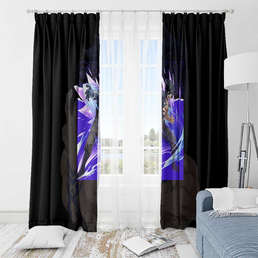 Gray Fullbuster - Fairy Tail Window Curtain Anime Style