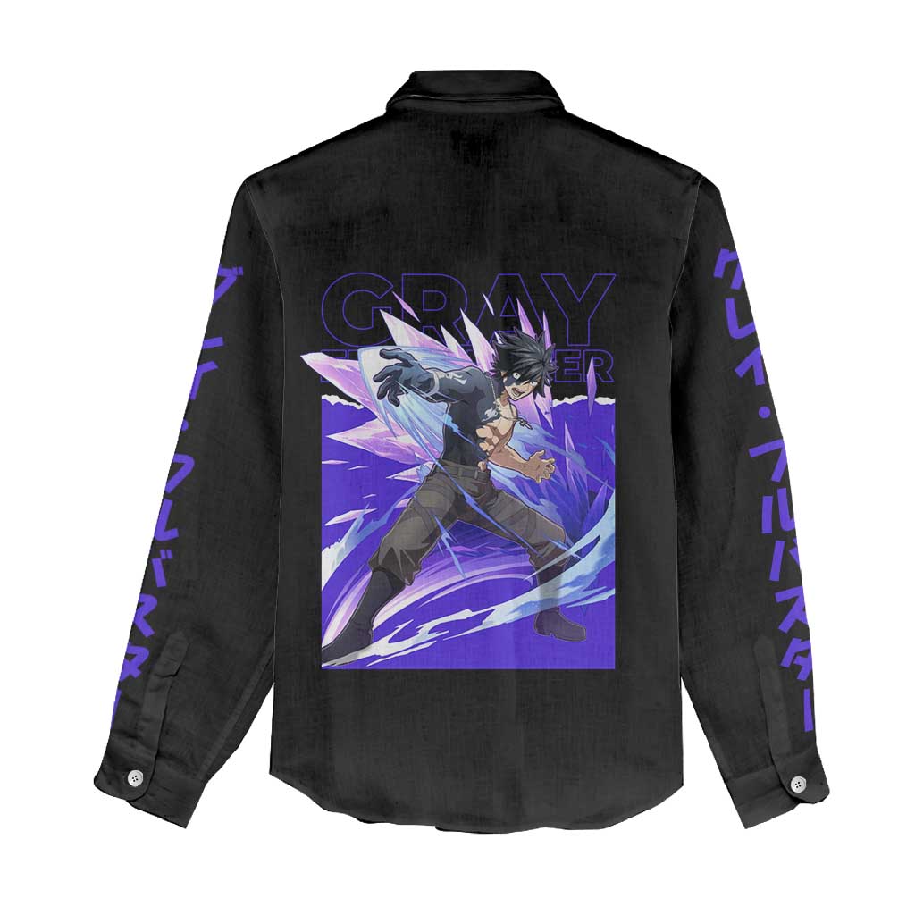 Gray Fullbuster - Fairy Tail Women Casual Shirt Anime Style