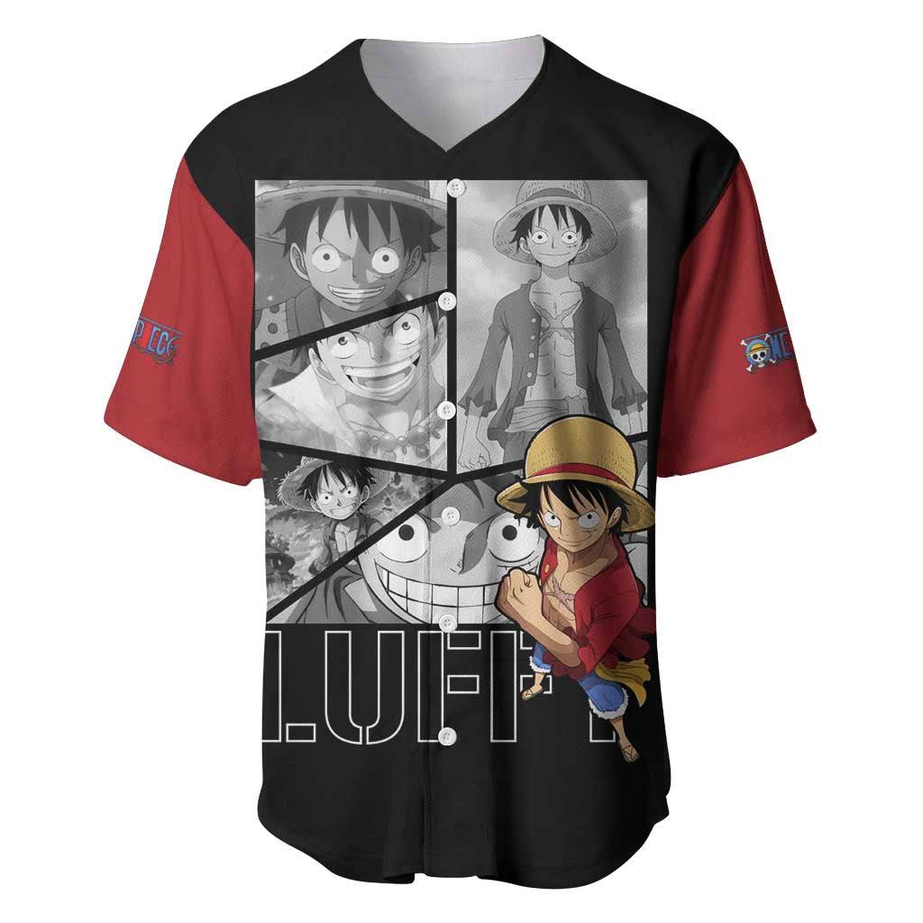 Luffy Mix Manga - One Piece Baseball Jersey Anime Mix Manga
