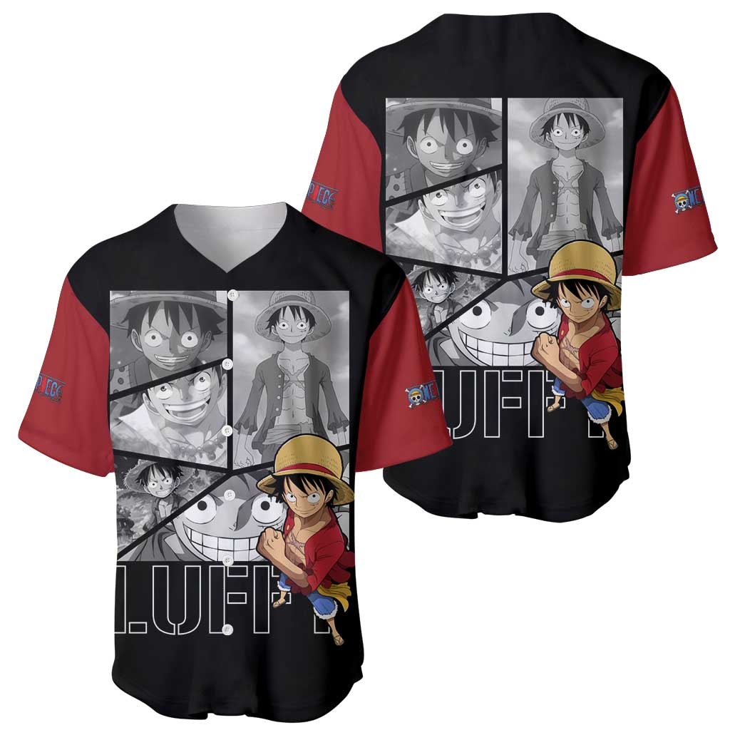 Luffy Mix Manga - One Piece Baseball Jersey Anime Mix Manga