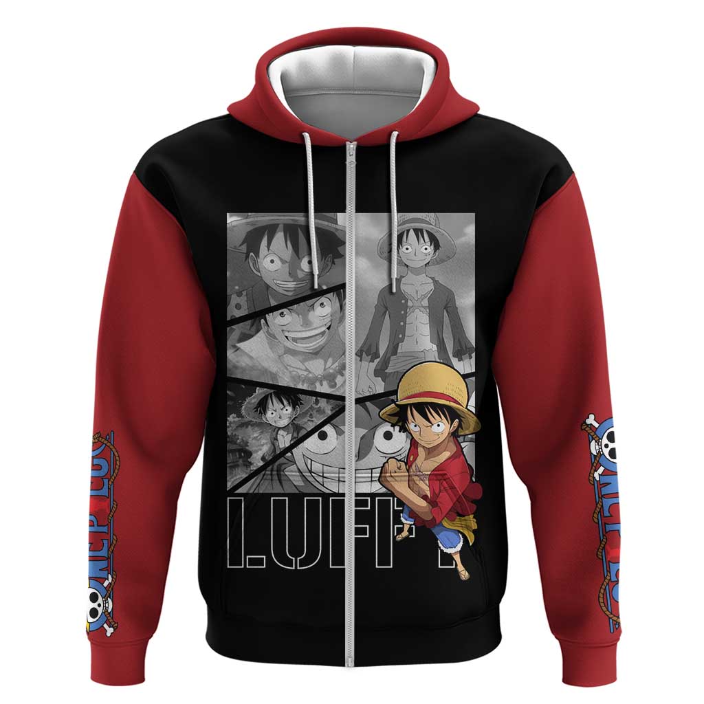 Luffy Mix Manga - One Piece Hoodie Anime Mix Manga