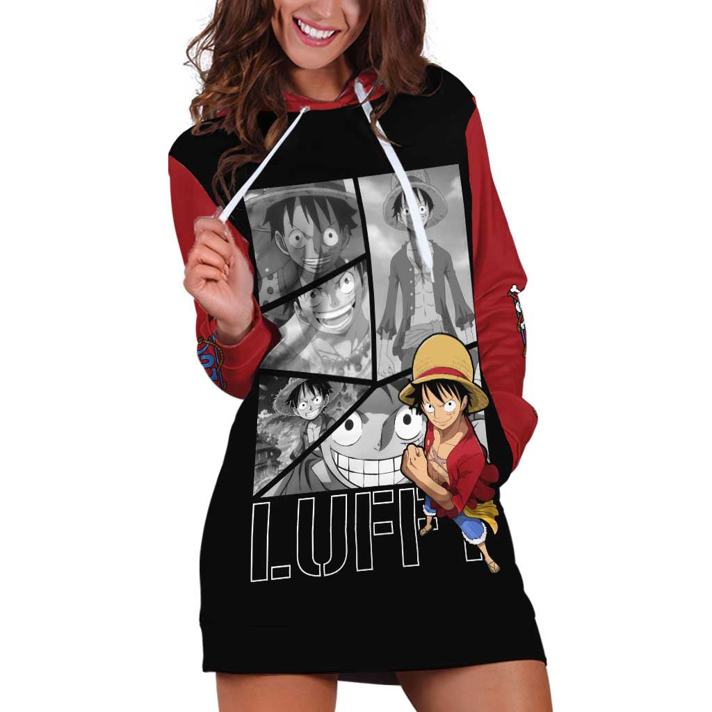 Luffy Mix Manga - One Piece Hoodie Dress Anime Mix Manga