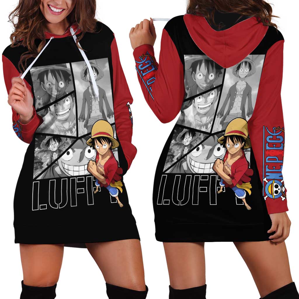 Luffy Mix Manga - One Piece Hoodie Dress Anime Mix Manga