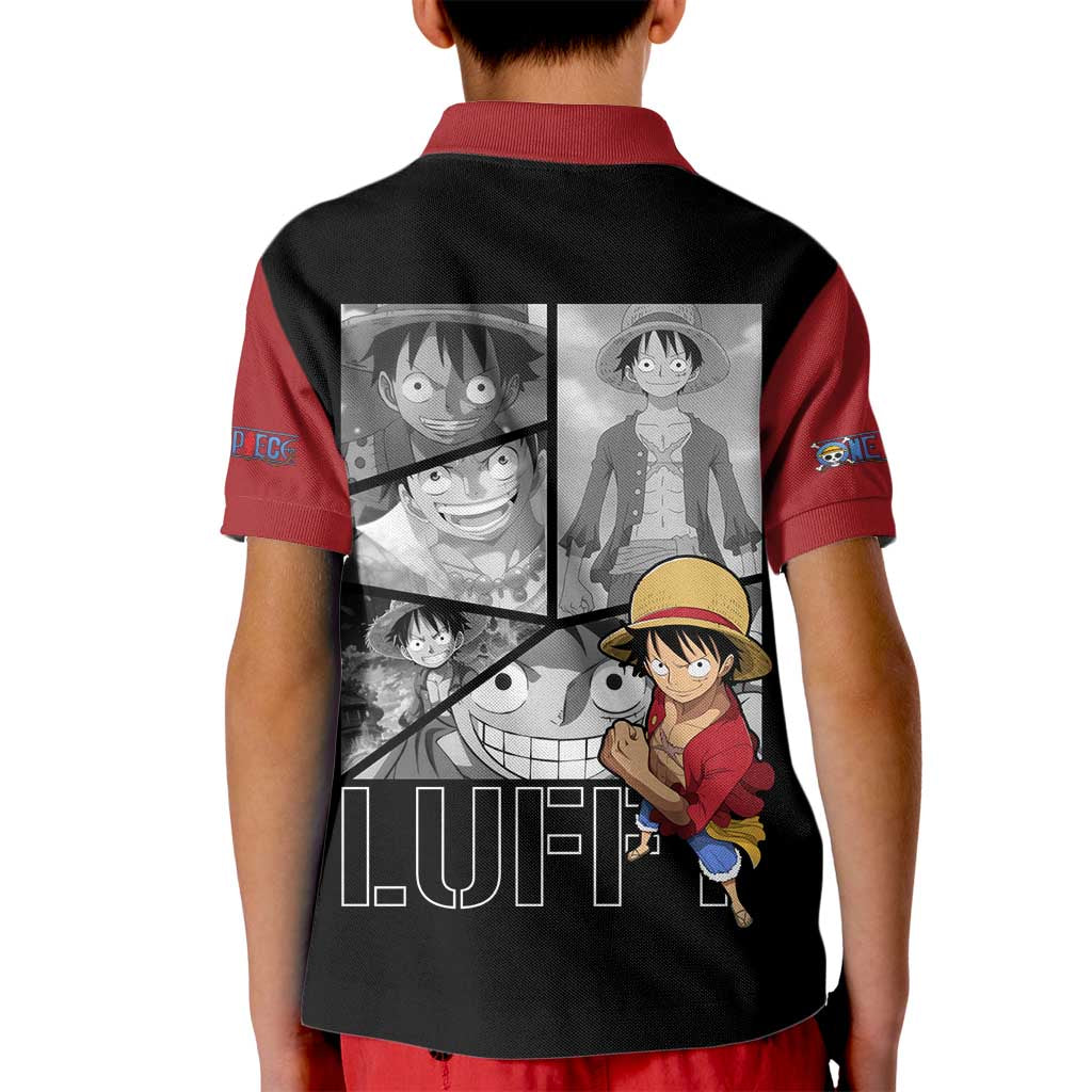 Luffy Mix Manga - One Piece Kid Polo Shirt Anime Mix Manga