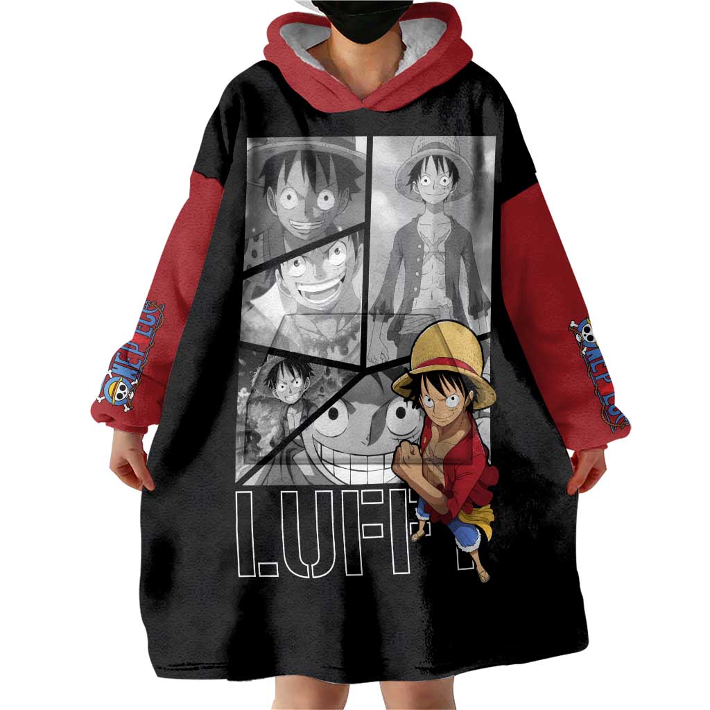 Luffy Mix Manga - One Piece Wearable Blanket Hoodie Anime Mix Manga