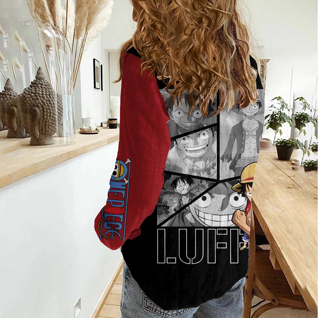 Luffy Mix Manga - One Piece Women Casual Shirt Anime Mix Manga