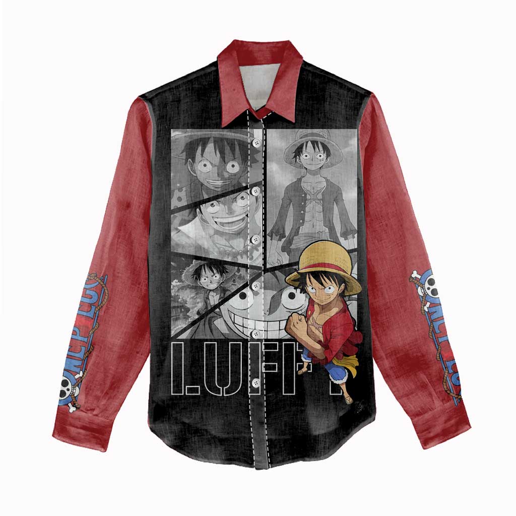 Luffy Mix Manga - One Piece Women Casual Shirt Anime Mix Manga