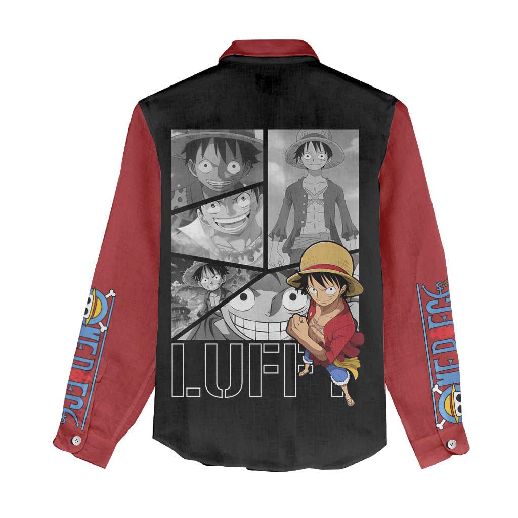Luffy Mix Manga - One Piece Women Casual Shirt Anime Mix Manga