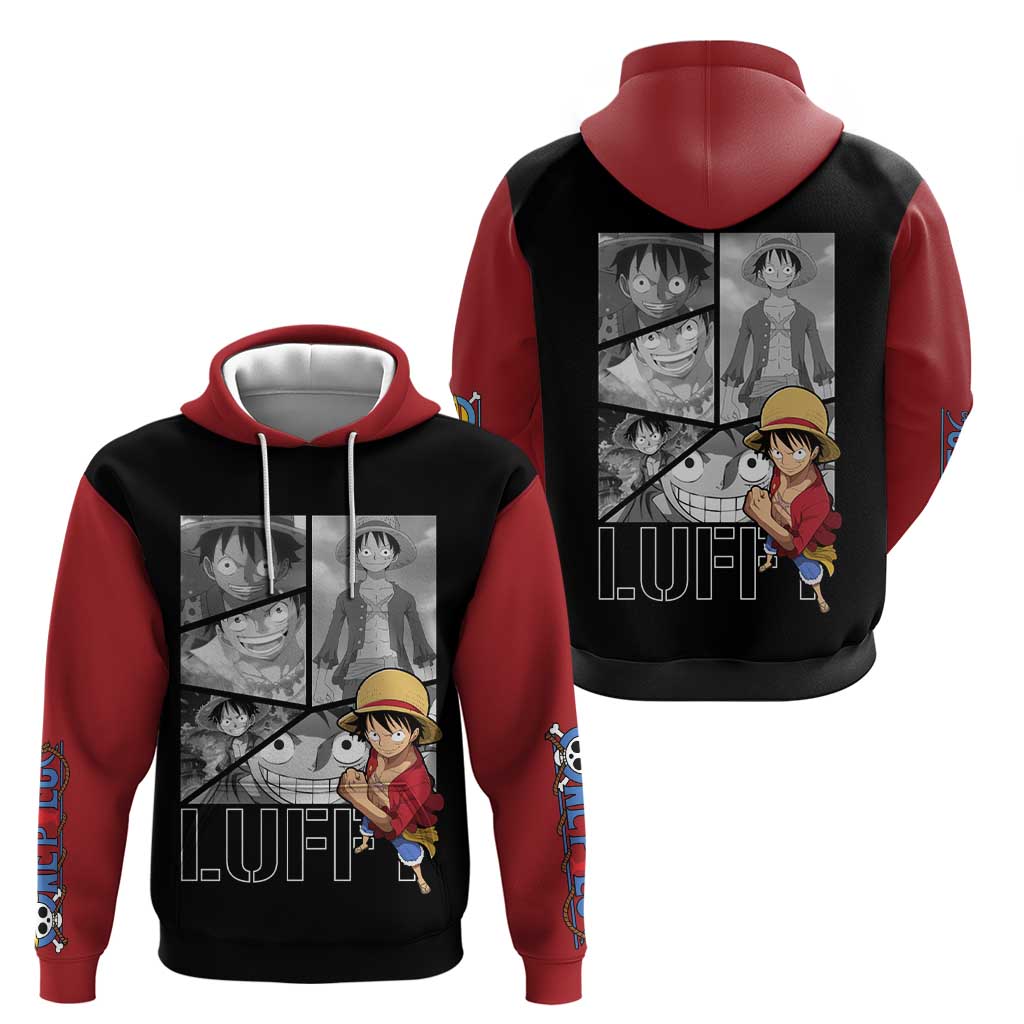 Luffy Mix Manga - One Piece Zip Hoodie Anime Mix Manga