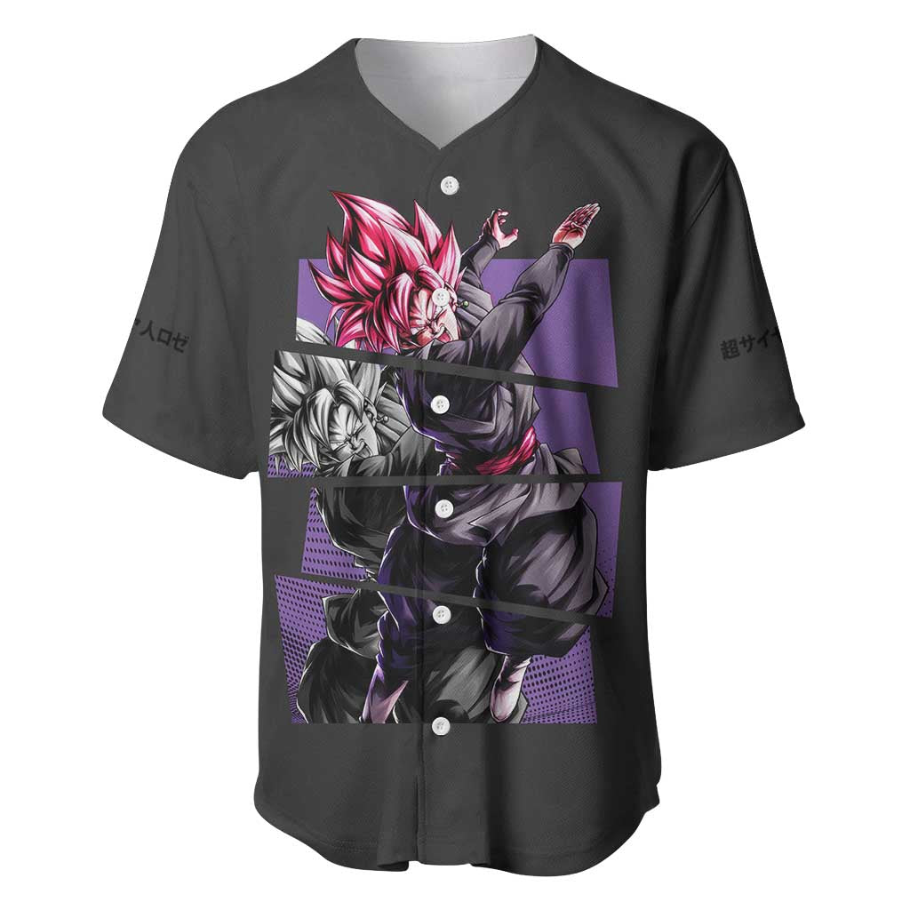 Goku Black Rose - Dragon Ball Baseball Jersey Anime Style