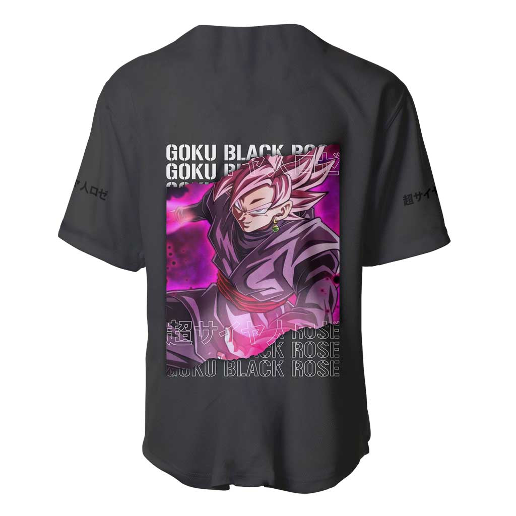 Goku Black Rose - Dragon Ball Baseball Jersey Anime Style