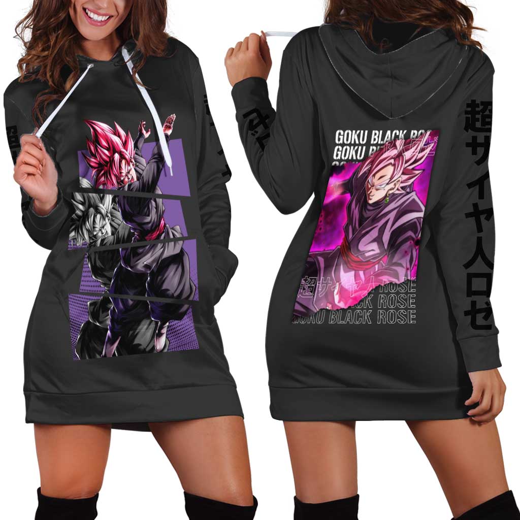 Goku Black Rose - Dragon Ball Hoodie Dress Anime Style
