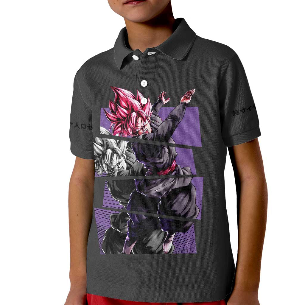 Goku Black Rose - Dragon Ball Kid Polo Shirt Anime Style
