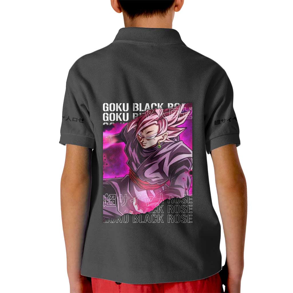 Goku Black Rose - Dragon Ball Kid Polo Shirt Anime Style