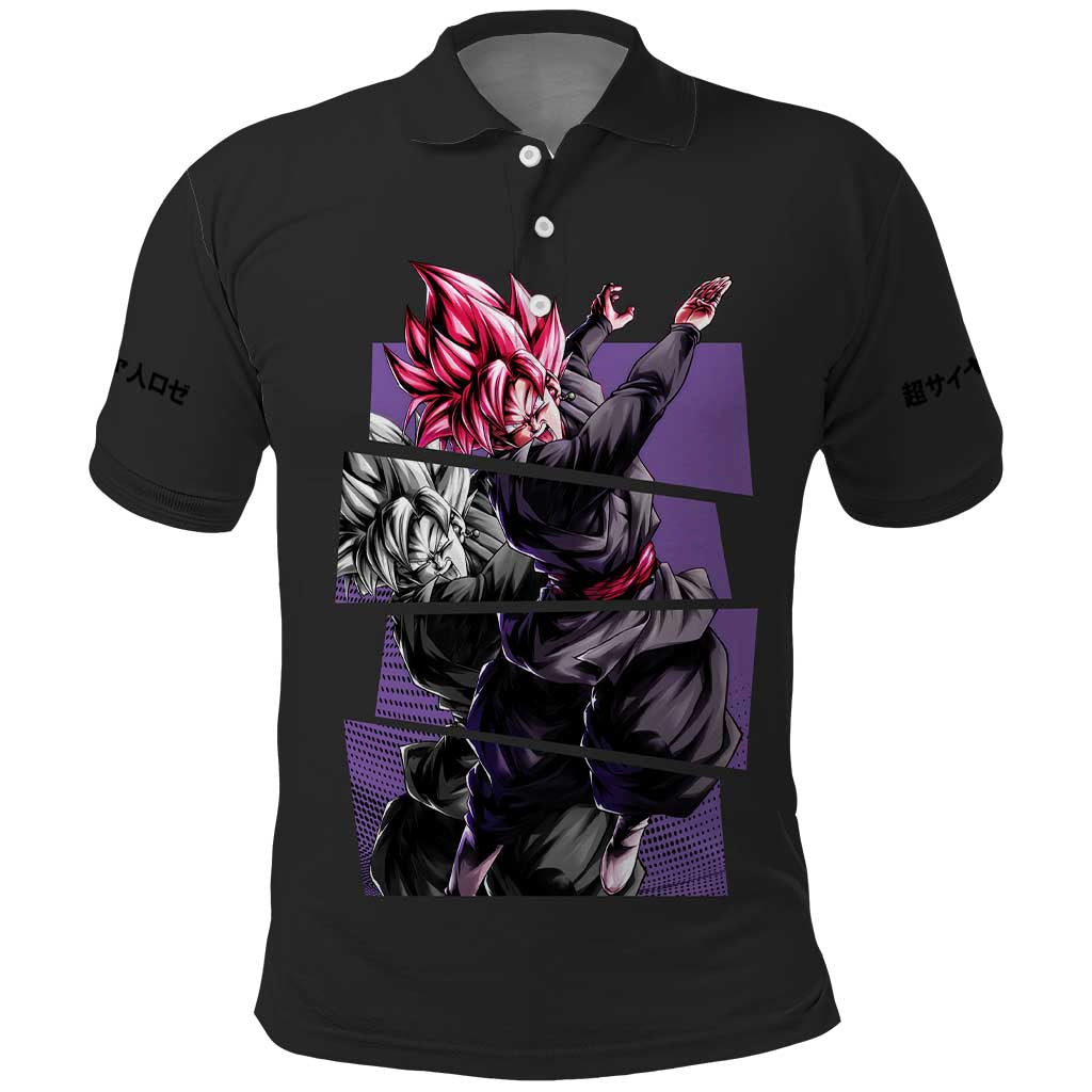 Goku Black Rose - Dragon Ball Polo Shirt Anime Style