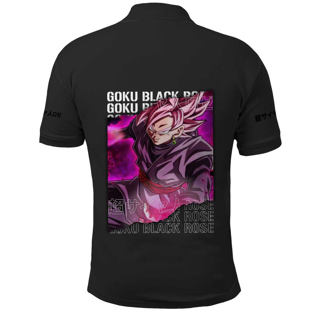 Goku Black Rose - Dragon Ball Polo Shirt Anime Style