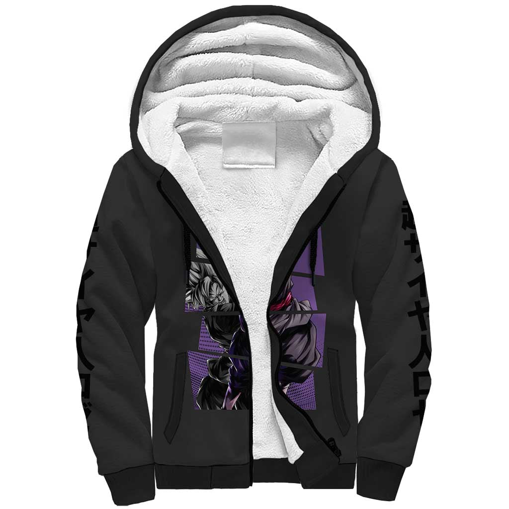 Goku Black Rose - Dragon Ball Sherpa Hoodie Anime Style