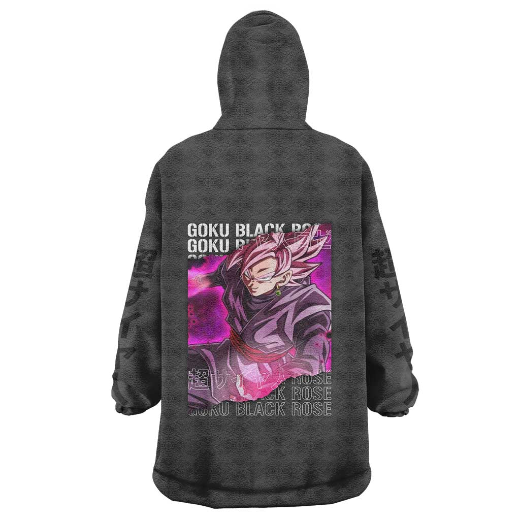 Goku Black Rose - Dragon Ball Wearable Blanket Hoodie Anime Style