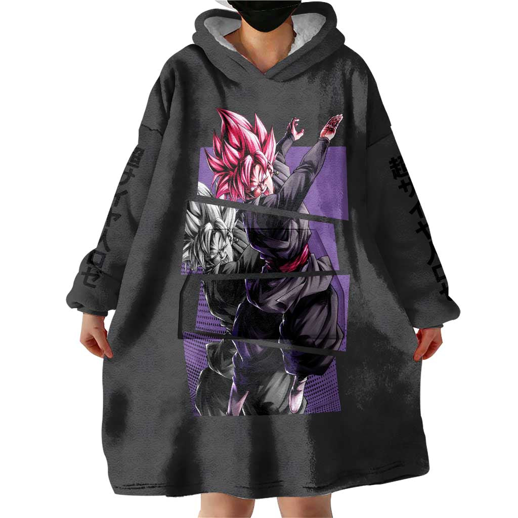 Goku Black Rose - Dragon Ball Wearable Blanket Hoodie Anime Style