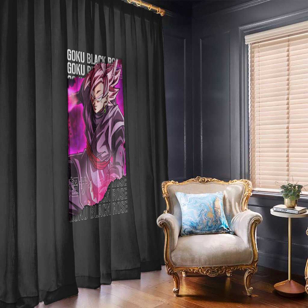 Goku Black Rose - Dragon Ball Window Curtain Anime Style