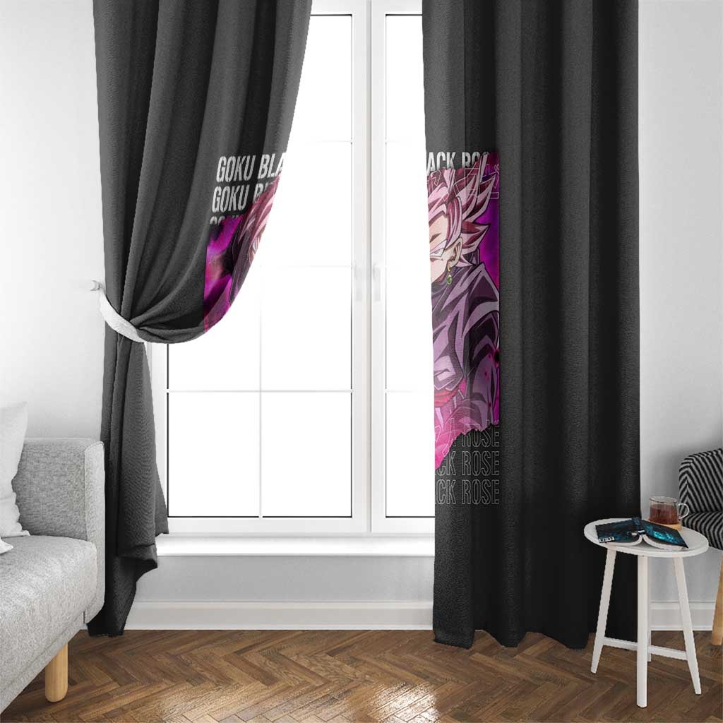 Goku Black Rose - Dragon Ball Window Curtain Anime Style