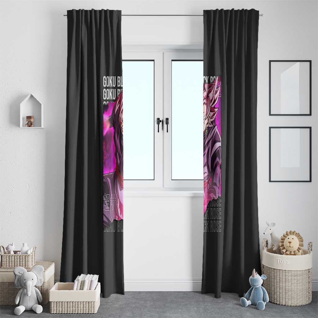 Goku Black Rose - Dragon Ball Window Curtain Anime Style