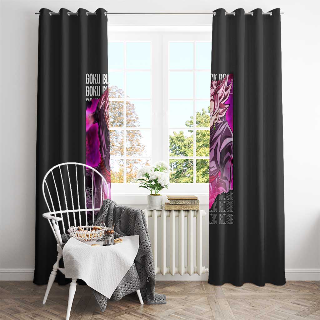 Goku Black Rose - Dragon Ball Window Curtain Anime Style