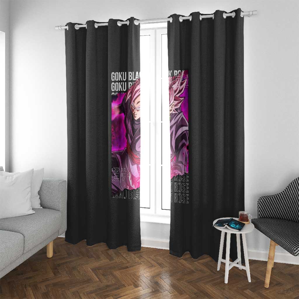Goku Black Rose - Dragon Ball Window Curtain Anime Style