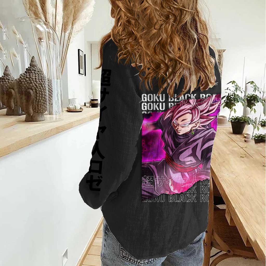 Goku Black Rose - Dragon Ball Women Casual Shirt Anime Style