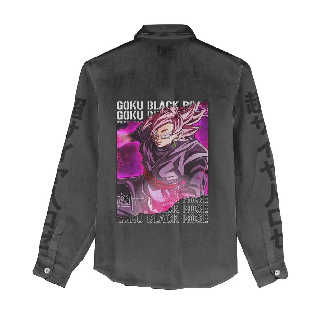 Goku Black Rose - Dragon Ball Women Casual Shirt Anime Style