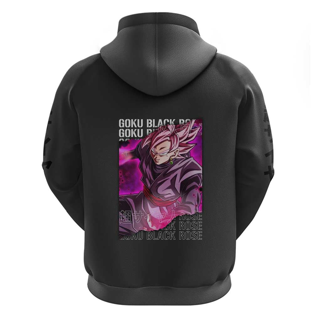 Goku Black Rose - Dragon Ball Zip Hoodie Anime Style